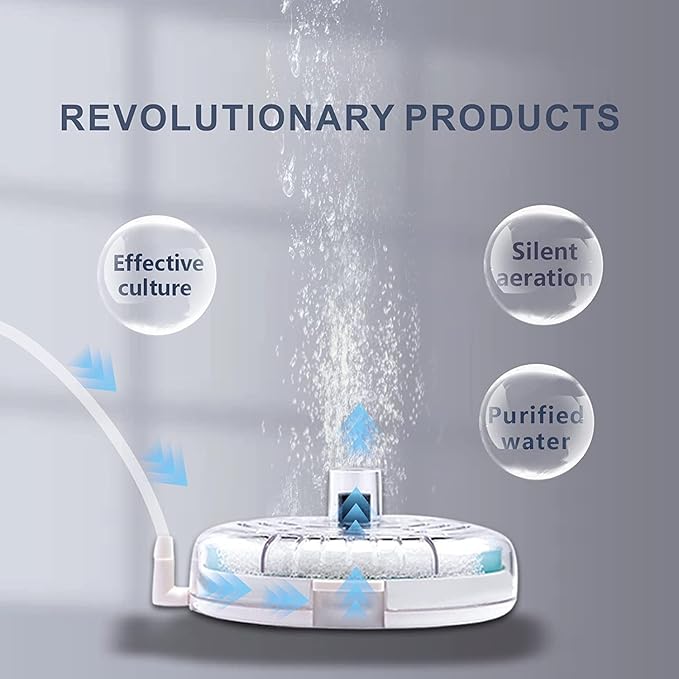 UPETTOOLS Mini Aquarium Sponge Filter, Small Internal Fish Tank Filter Detachable Submersible Filter with Air Stone auxiliary filter Suitable for 5-20 Gallon Tank (Air Pumps and Air Tube not Included)