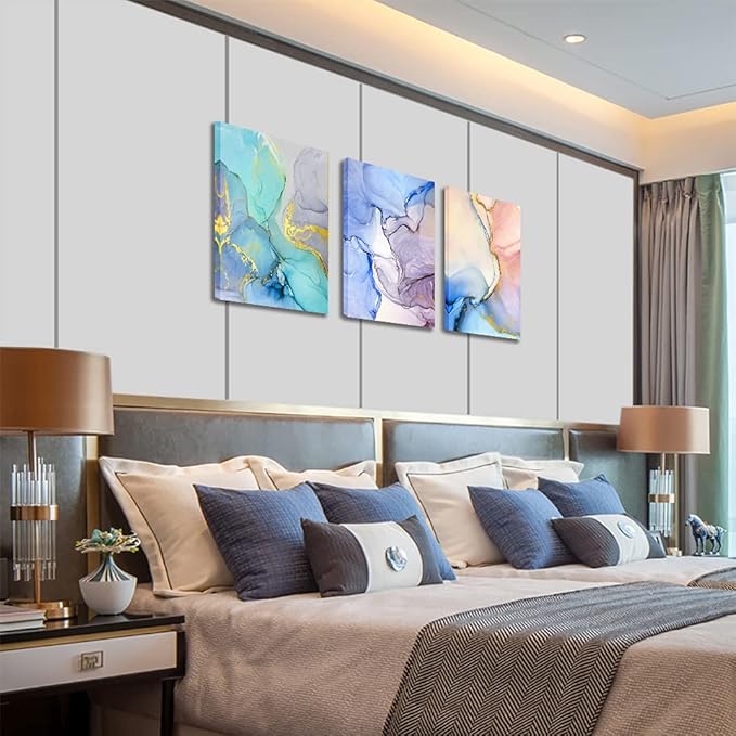 Abstract Wall Decor For Living Room Large Size Canvas Wall Art Paintings For Bedroom Colorful Color Abstract Wall Artworks Pictures For Office Decor Bathroom Home Decorations Art 3 Piece 20x28