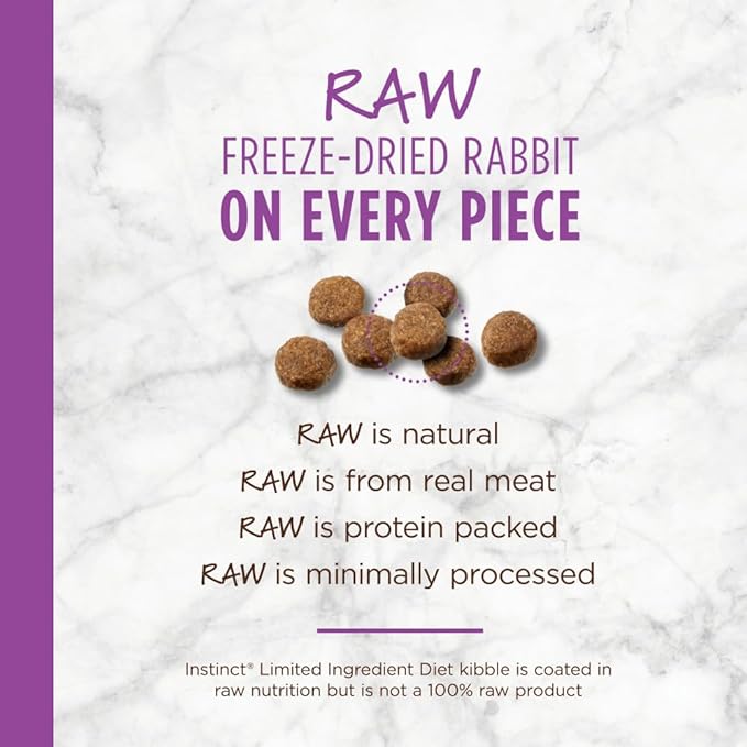 Instinct Limited Ingredient Diet, Natural Dry Cat Food, Grain Free Recipe - Real Rabbit, 4.5 lb. Bag