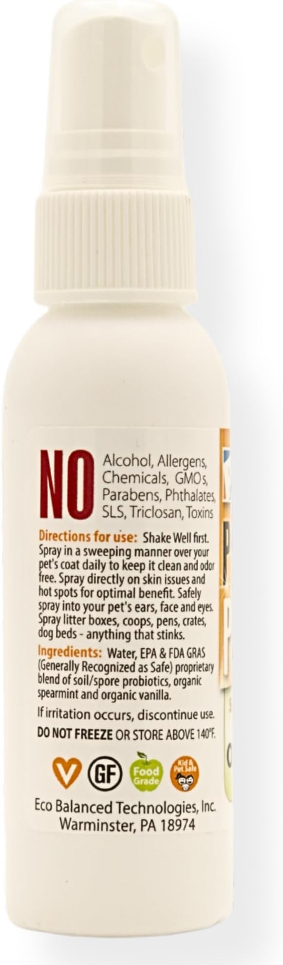 Pet Odor & Itch Spray – Dog, Cat, Puppy, Kitten Grooming Spray, Deodorizer, Litter Box Freshener, Hot Spot Spray, Coat, Bedding, Kennel, Carrier, Travel – 2 oz