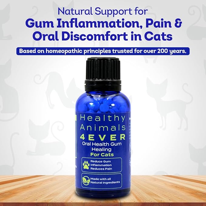 HA4E - Cat Oral Health - Relieves Inflammation, Soothes Pain & Fights Gum Disease - Natural, Non-GMO, Organic, Gluten-Free & Chemical-Free - 300 Tablets