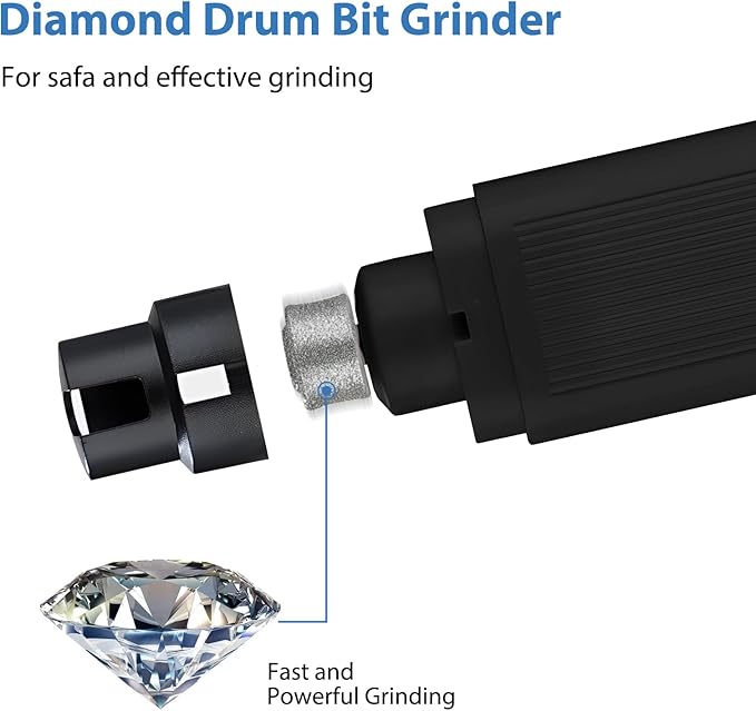 Dog Nail Grinder - 2 Speed Super Quiet and Low Vibration Electric Pet Nail Grinder - Rechargeable Dog Nail Trimmers for Small Dogs- Cat Nail Claw Clippers with 2 Level LED Lighting（Black）