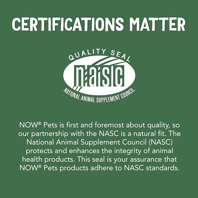 NOW Pet Health, Joint Support Supplement, Formulated for Cats & Dogs, NASC Certified, 90 Chewable Tablets