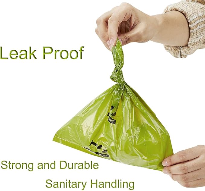 ECO-CLEAN Dog Poop Bags, 24 Rolls/360 Bags with Dispenser, Dog Waste Bags, Unscented, Leak-Proof, Easy Tear-Off