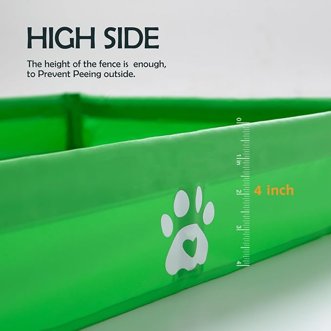 MEEXPAWS Dog Pee Pad Holder Foldable, Puppy Pad Holder Liner Base High Side, Dog Litter Box Indoor for 22’’x22’’ Pee Pads, Training Pad Holder Leak-Proof, Potty Pad Holder for Dogs Easy Clean