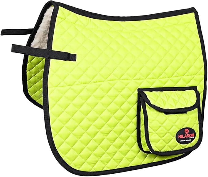 HILASON Western Horse Luxury Quilted Saddle Pads with Pockets | Pad