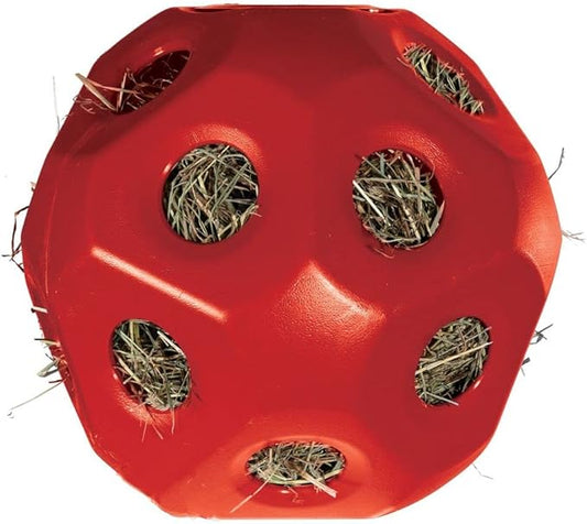 Schneiders Slow Feed Hay Ball Feeder for Horses | Color Red Horse Stable Companion | Slow Feed Consumption | Boredom Buster | Durable Polyethylene