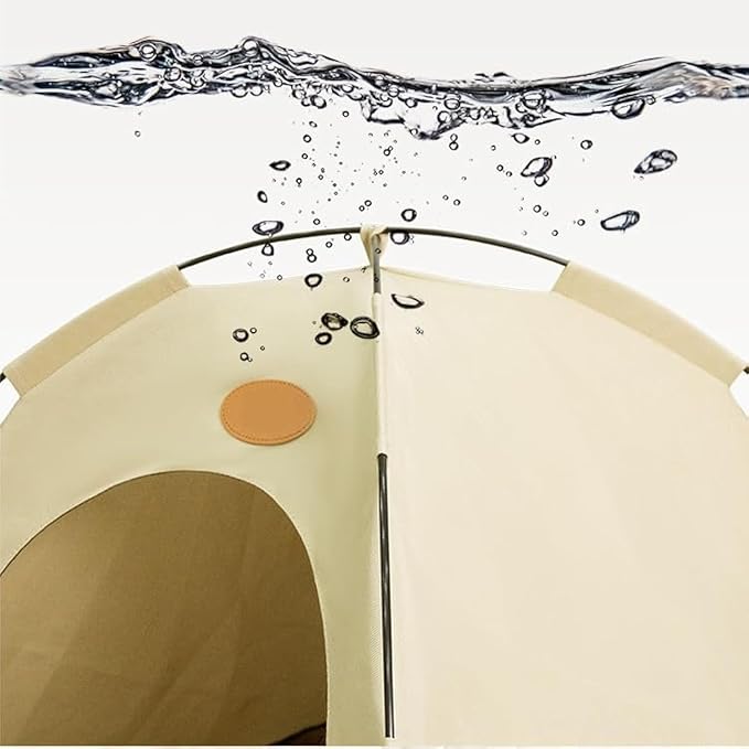 BreezyDen Pop-Up Pet Tent – Portable Indoor/Outdoor Cat Tent, Waterproof Pet Hideaway for Cats & Small Dogs with Mesh Window, Anti-Slip Base & Washable Design (White, XL (20 catties Kitten))