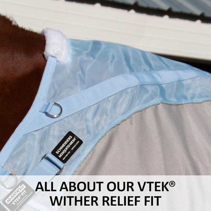 Schneiders Adjusta-Fit Mosquito Mesh Hybrid II Horse Fly Sheets | Ultimate Insect & UV Protection for Equine Comfort