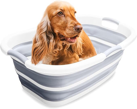 Smoochie Collapsible Pet Bathtub & Washing Station – Portable, Space-Saving Tub for Dogs & Cats, Indoor & Outdoor Grooming