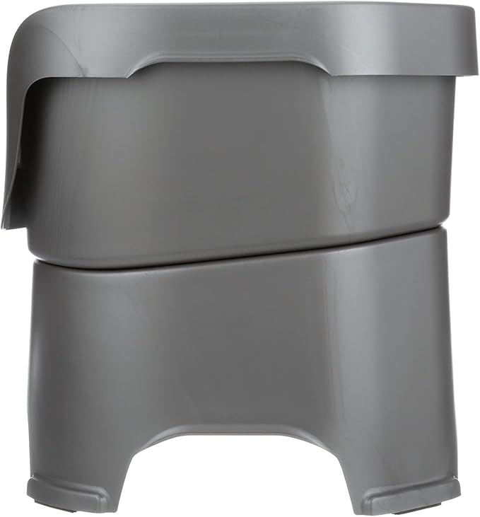 Neater Pet Brands Neater Feeder Deluxe Mess Proof Dog Bowls Elevated for Large Dogs Over 40 lbs, Made in USA, No Spill Raised Dog Food Bowl Stand Feeding Station, Food and Water Bowl Set, Grey