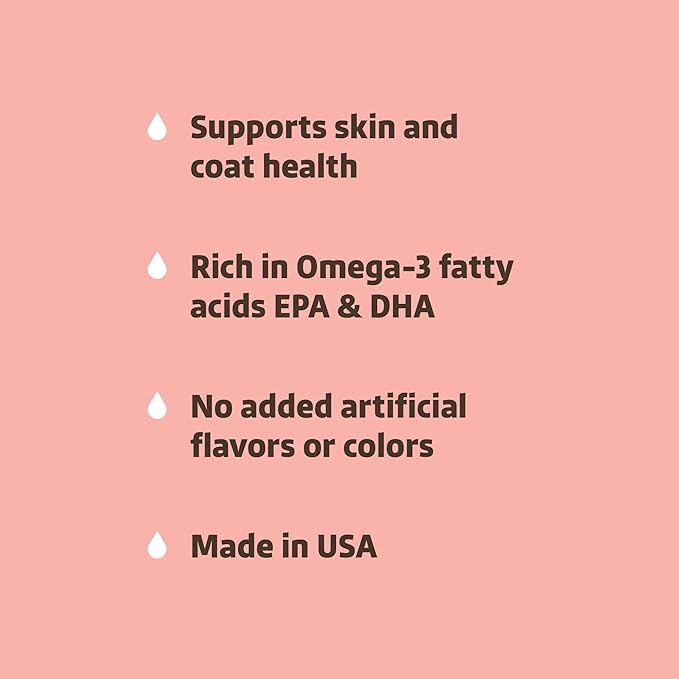 Amazon Brand - Wonder Bound Wild Alaskan Salmon Oil - Skin and Coat Support, Omega 3 Supplement for Dog and Cat , 8 fl oz