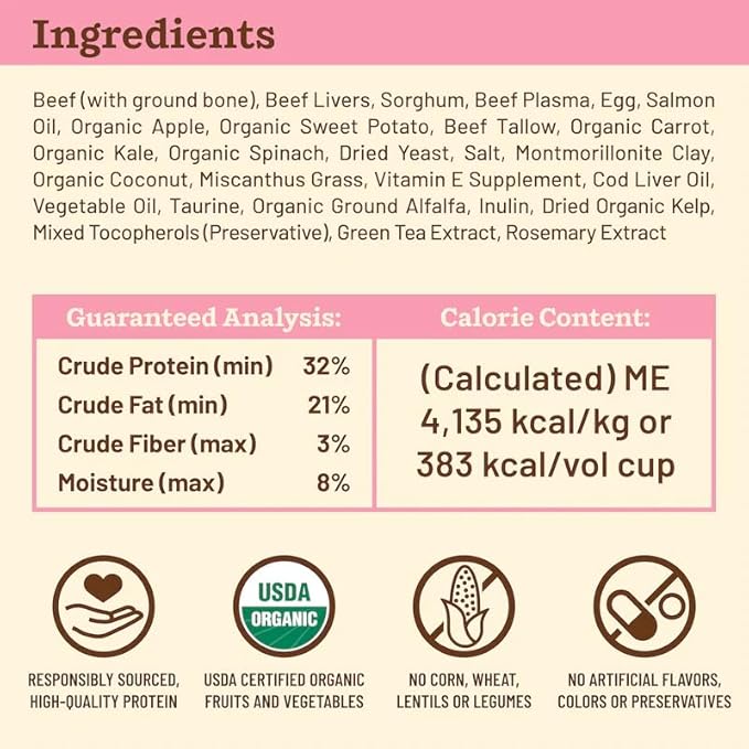 Primal Kibble in The Raw, Freeze Dried Cat Food, Beef, Scoop & Serve, Made with Raw Protein, Whole Ingredient Nutrition, Crafted in The USA, Dry Cat Food, 64 Ounce (4 lb) Bag