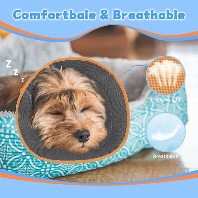 Inspack Soft Dog Cone Collar Alternative, E Cones for Small Dogs/Cat/Puppy to Stop Licking after Surgery, Comfortable All Paws Comfy Elizabethan Collars, Neuter Recovery Ecollars of Shame Alternatives
