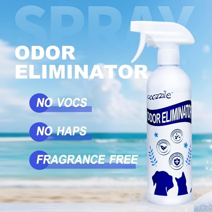 Pet Odor Eliminator for strong odor 16.9oz Spray, Suitable for Dogs and Cats Colorless Odorless Fragrance Free, Highly Effective Safe Ingredients odor eliminator