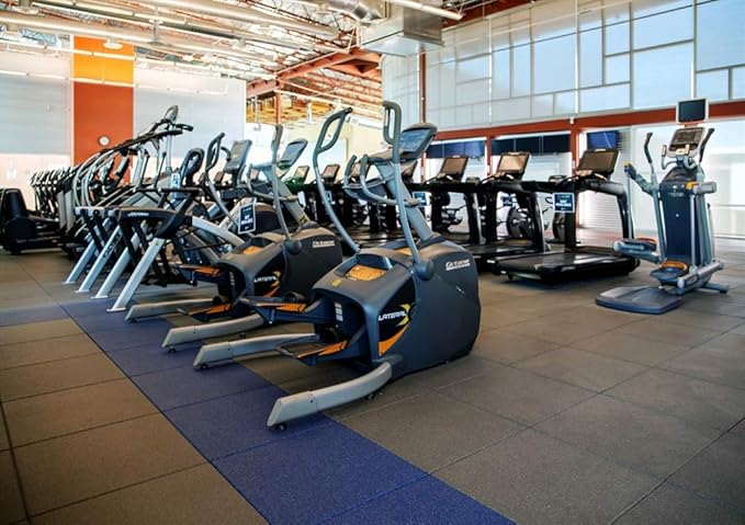 American Floor Mats - Extreme Rubber Gym Tiles - 1 Inch Thick Colorful Rubber Gym Tiles - Superior Shock and Sound Absorbing Tiles - 10% Blue 10 Tile Pack (Covers 40 Sq Ft)