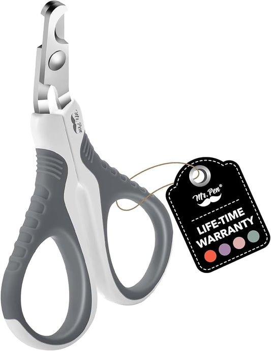 Mr. Pen Cat Nail Trimmer - White & Gray, Cat & Dog Nail Clipper, Kitten & Small Dog Claw Trimmer
