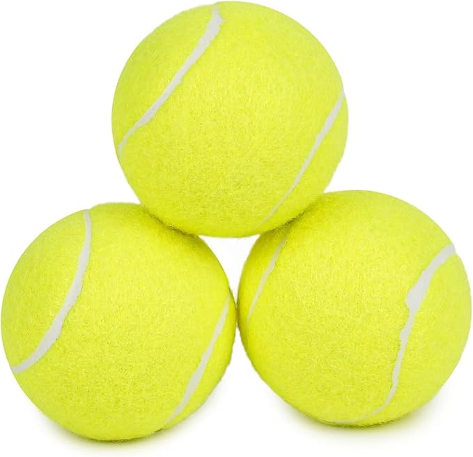 Prime Pets Tennis Balls for Dogs, 2.5 Inch Squeaky Dog Balls for Play & Fetch, Squeaky Tennis Balls for Medium, Large Dogs, Dog Toy Balls