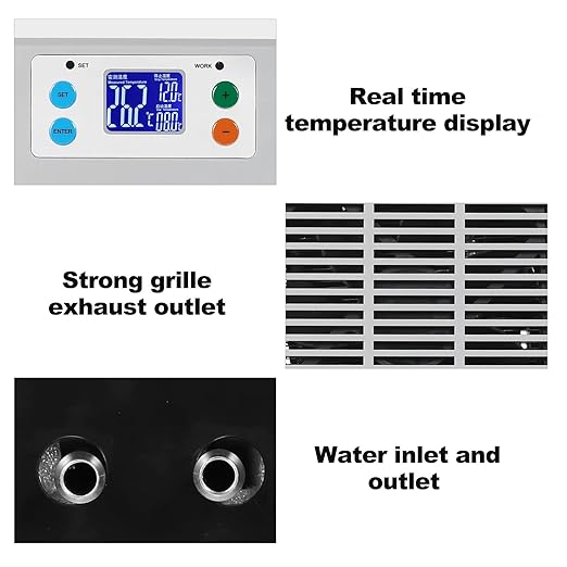 Electric Water Heater Chiller, AC 100‑240V 20L Aquarium Chiller ABS Housing Digital Display Intelligent Temperature Control 70W with Pump for Fish (US Plug Pump US Plug 110V)