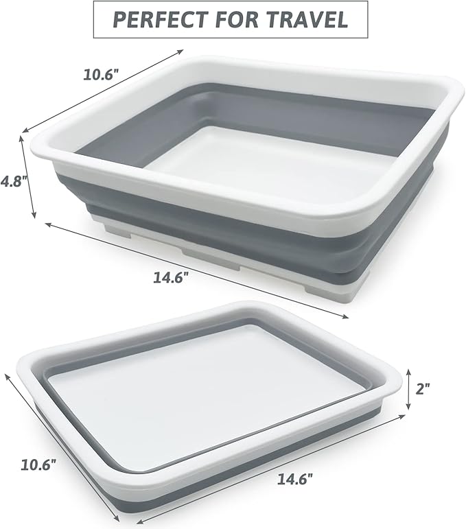 Fhiny 2PCS Open Cat Litter Box, Kitten Potty Pan Semi-Enclosed Foldable Waterproof Travel Toilet Low Entrance for Indoor Cats Small Pet Kitty Rabbit Supplies Easy to Clean and Assemble