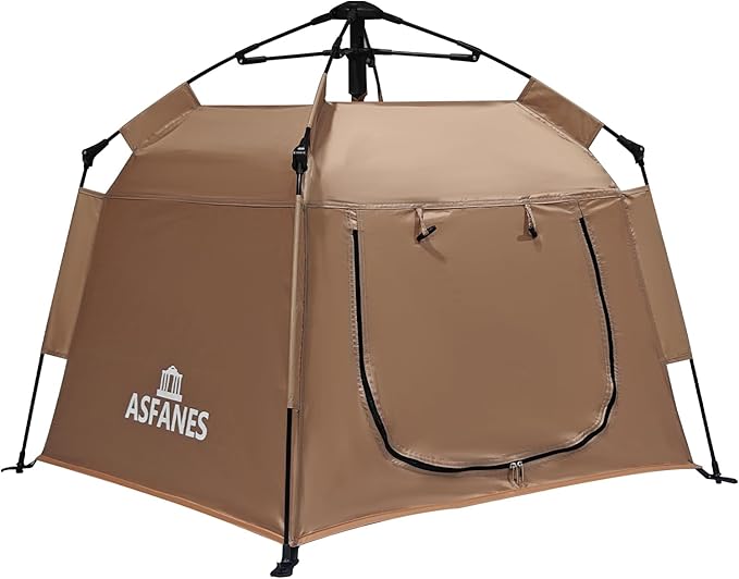 Outdoor Waterproof Pet Automatic Camping Tent, Pop up Cave Bed for Indoor Cats and Small Dogs, Portable Cat House Dog House, Brown.