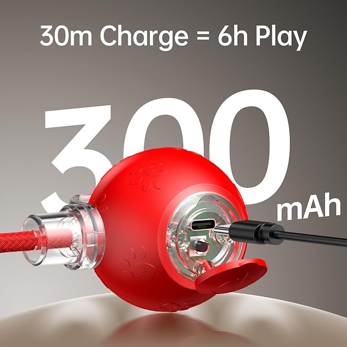 Interactive Cat Ball Toy - 2025 Smart Rolling Cat Toy with Shiny Tail, Motion Activated Boredom Relief for Indoor Cats, USB Rechargeable & Obstacle Avoidance