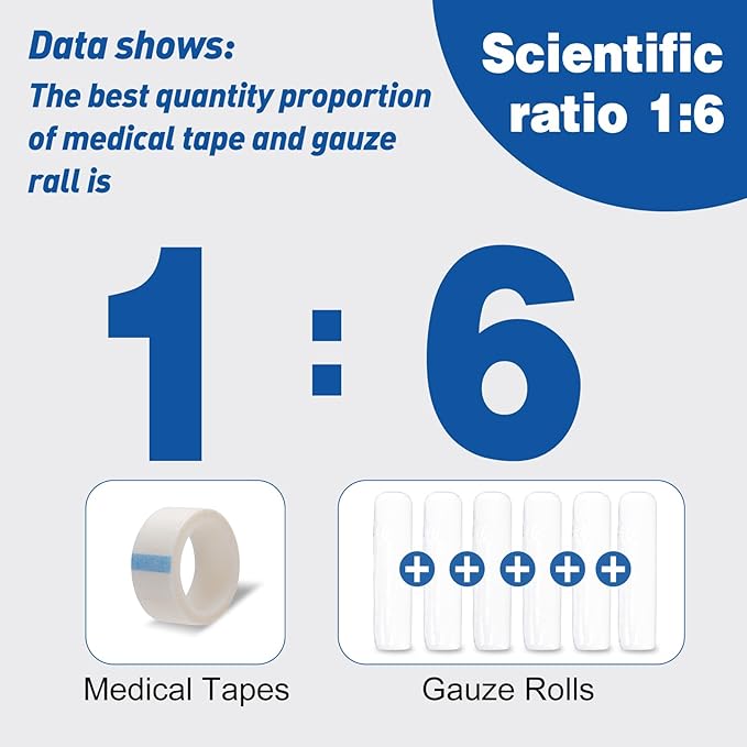 AZEN 12 Pack Gauze Rolls Bandages, 4 in x 4.1 Yards, Premium Medical Supplies & First Aid Supplies, Bandage Wrap Vet Wrap, Mummy Wraps