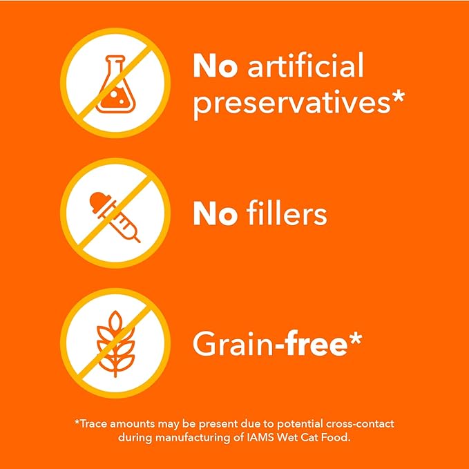 IAMS Perfect Portions Adult Wet Cat Food Cuts in Gravy, Chicken, Tuna, and Salmon Recipe Variety Pack, 2.6 oz. Easy Peel Twin-Pack Trays (24 Count, 48 Servings)