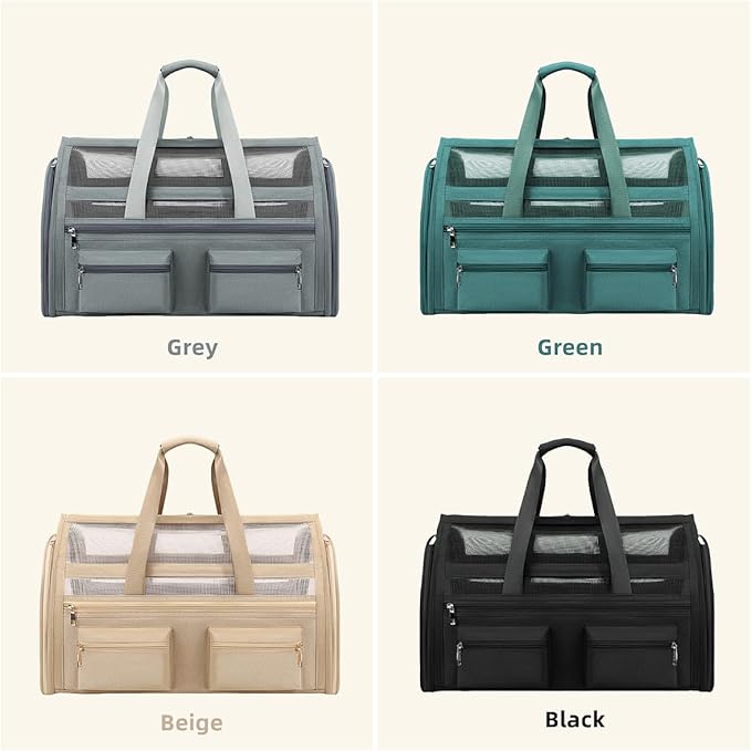 Cat Carrier Bag,Soft Sided Ventilated Pet Carrier for Small Dog Airline Approved Travel Puppy Carrier with Breathable Mesh, Foldable Portable for Outdoor Car