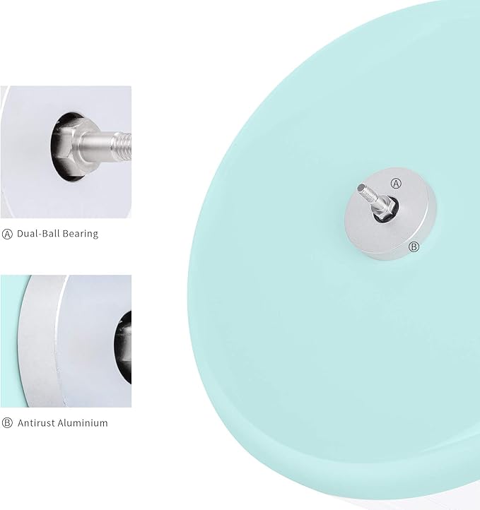 Niteangel Super-Silent Hamster Exercise Wheels: - Quiet Spinner Hamster Running Wheels with Adjustable Stand for Hamsters Gerbils Mice Or Other Small Animals (L, Mint Green)