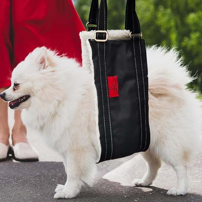 Leather Dog Lift Harness for Small Dogs,Doggie Walking Sling,Puppy Belly Support Strap,Pet Assist Harness for Senior,Injured,Disabled Dogs After ACL Surgery S