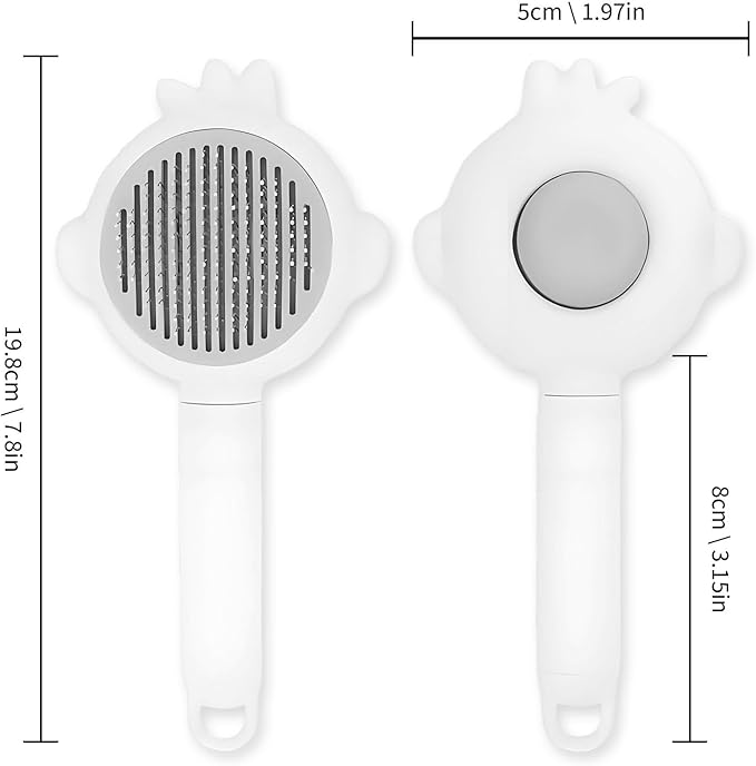 Zoocozy Cat Brush for Shedding, Dog Deshedding Brush, Pet Hair Removal Tool for Puppy Pitten(White)