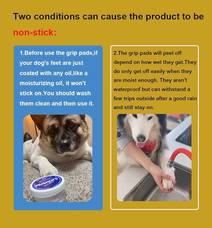 Dog Paw Pads Anti-Slip Grips,Dog Paw Protectors for Senior Dogs on Hot Pavement,Provides Traction to Keep Them from Slipping on Smooth Floors 20 sets-80 Pads Black XXXL