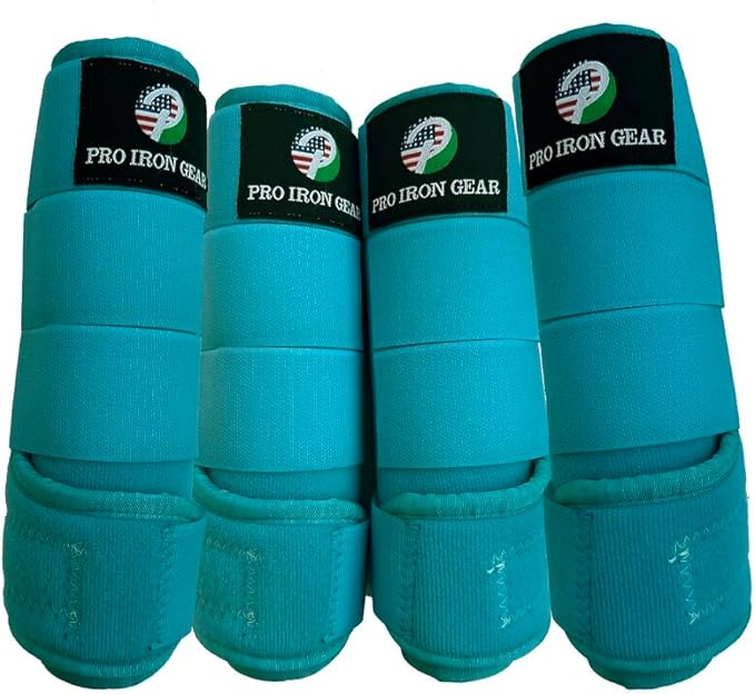 Horse Medicine Brushing Boots Leg Wraps Protection Gear Set of 2 and Set of 4 in 14 Colors
