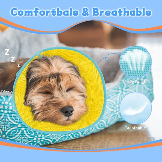 Inspack Soft Dog Cone Collar Alternative, E Cones for Small Dogs/Cat/Puppy to Stop Licking after Surgery, Comfortable All Paws Comfy Elizabethan Collars, Neuter Recovery Ecollars of Shame Alternatives