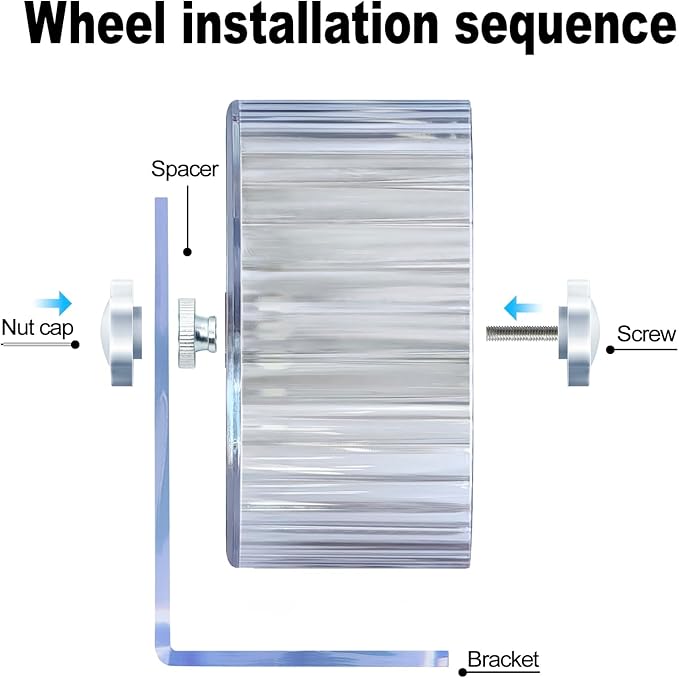 Silent Hamster Wheel, Super-Silent Hamster Exercise Wheels Accessories, Quiet Running Wheels, Adjustable Stand for Hamsters Mice Or Other Small Animals (Ф 7 inch,Transparent)