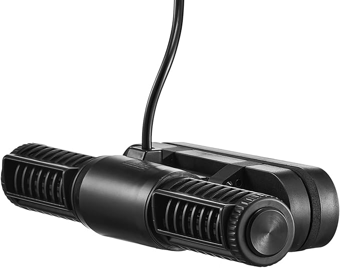 VEVOR Aquarium Wave Maker, 25W, 2380 GPH Adjustable Cross Flow Pump with Controller, Magnetic DC 24V Aquarium Powerhead, Strong Magnetic Base, 360° Rotating Wavemaker, for Saltwater Marine Freshwater