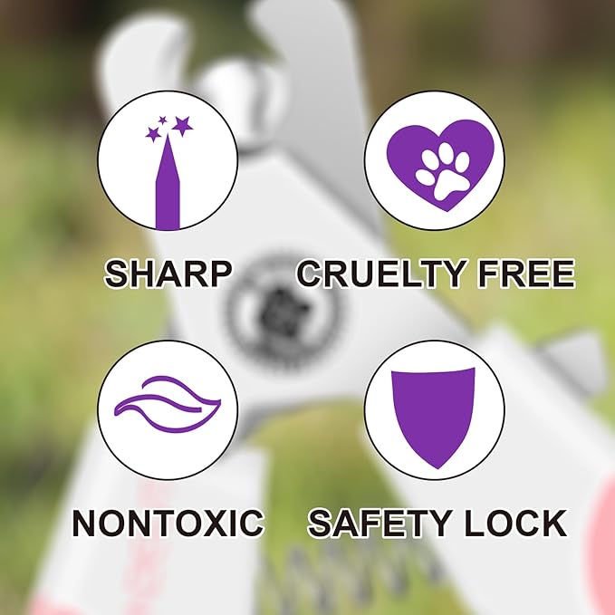 OneCut 6" Dog Nail Clippers for Small, Medium and Large Breed Professional Pet Nail Trimmers -Suitable for Cats, Rabbits and Guinea Pigs with Safety Guard to Avoid Over Cutting (Pink)