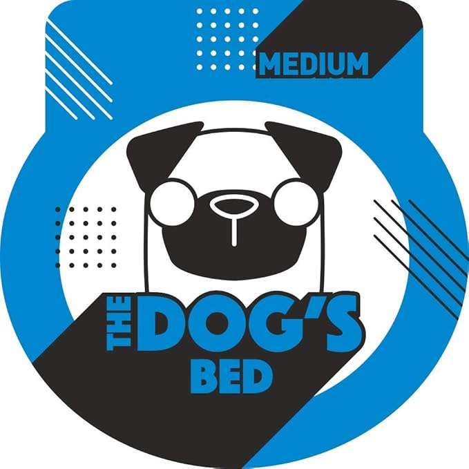The Dog’s Bed Orthopedic Dog Bed Medium Blue Oxford with Red Trim UK Flag Dog Bed 30x23.5, Memory Foam, Pain Relief, Post Surgery, Lameness, Veterinary Approved, Waterproof Washable Cover Cover
