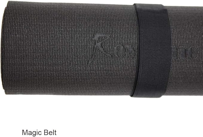 RevTime Extra Large Exercise Mat 7 x 5 feet (84" x 60" x 1/4") 6 mm Thick & High Density Mat for Home Cardio and Yoga Workouts, Durable Gym Floor Mat, Black