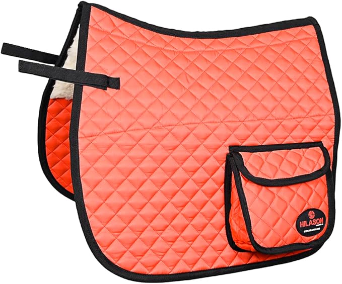 HILASON Western Horse Luxury Quilted Saddle Pads with Pockets | Pad