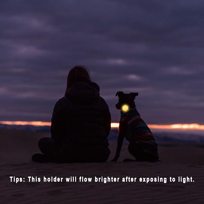 Airtag Holder for Dog Collar, Cibaabo Silicone Air Tag Case Cover Compatible with Apple Airtags for 0.8-1.2inch Cat Pet Collar Harness Loop