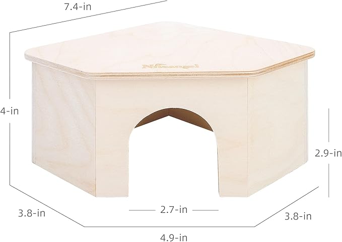 Niteangel Birch Chamber-Maze Hamster Hideout - Small Pets Woodland House Habitats Decor for Hamster Mice Gerbils Mouse