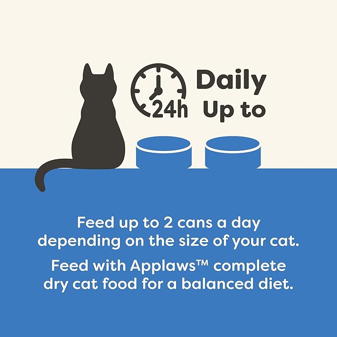 Applaws Natural Wet Cat Food in Broth, Limited Ingredient Canned Wet Cat Food, No Additives, Made with Natural Ingredients, Mackerel & Sardine in Broth (24 x 2.47oz Cans)