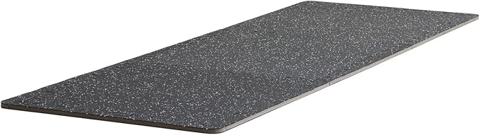 VEVOR 0.56 Inch Thick Gym Floor Tiles, 6 Tiles Rubber Top with EVA Foam, 25" x 25" Gym Flooring Workout Mats with 25 sq.ft Coverage, Interlocking Puzzle Gym Mats for Gym, Home, Garage, Black & White