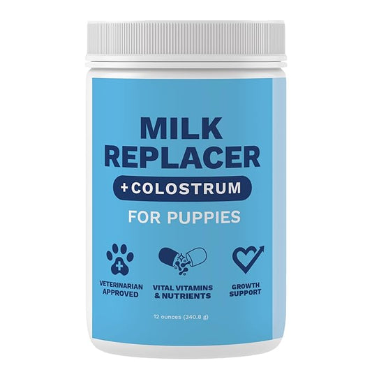 Under the Weather Puppy Milk Replacer Powder + Colostrum | Puppy Milk Replacement Formula | Nutrient-Rich Formula with Colostrum for Immune & Digestive Support – 12 oz