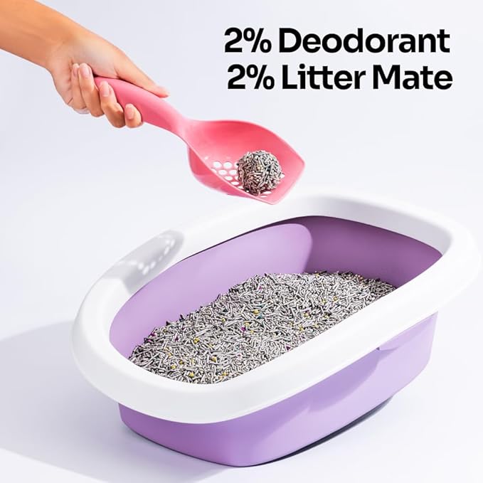 5 in 1 Mixed Cat Litter – Clumping, Flushable, Ultra Absorbent & Fast Drying | 100% Natural, Dust-Free, Low Tracking | with Activated Carbon for Superior Odor Control (4 Bags)