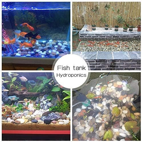 River Rock Stones, Natural Decorative Polished Mixed Pebbles Gravel,Outdoor Decorative Stones for Plant Aquariums, Landscaping, Vase Fillers (9 LB, Mixed Colors)