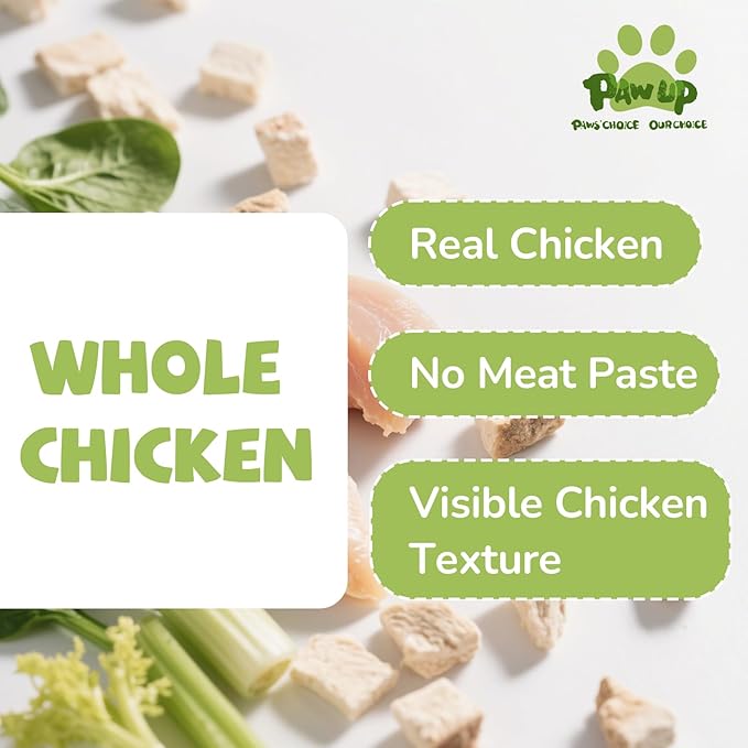Freeze Dried Chicken for Dogs Cats, High Protein Raw Dog Food Topper, Single Fresh Ingredient Treats, 4.6oz, Rawhide Free