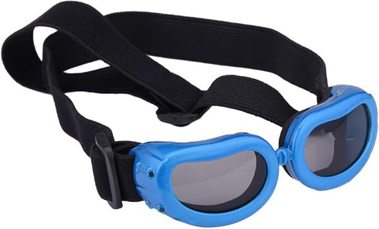 Outdoor Dog Sunglasses Anti-UV Eye Protection Goggles Waterproof Windproof Anti-Fog for Small Pet Puppy Cat (Blue)